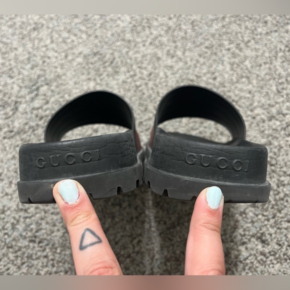 Gucci Men Slides with Red and Green Stripes - Picture 10 of 16